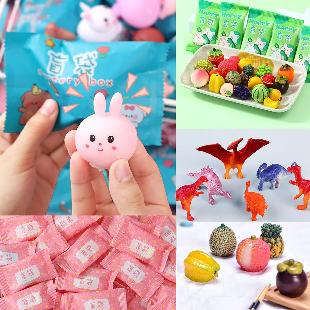 Cute Mini Independent Packaging Blind Bag Kawaii Rabbit Cartoon Fruit Blind Bag Dog Surprise Blind Box Birthday Party Favors