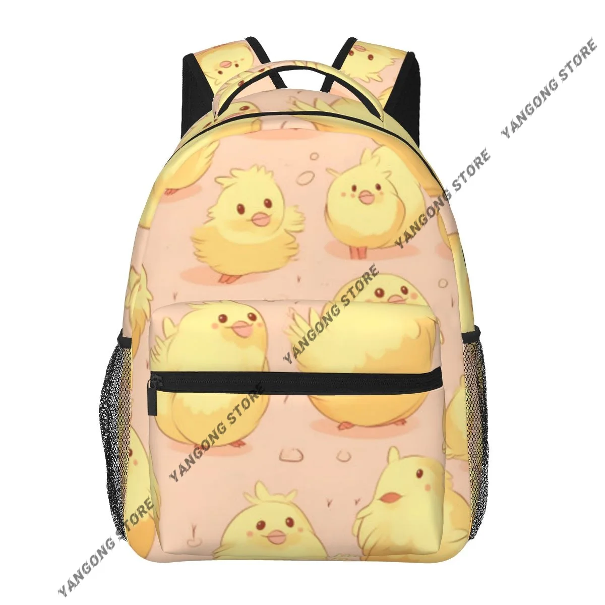 Backpack Casual Travel Bag Cute Yellow Chicken Background School Bag Fashion Shoulder Bag For Teenage Girl Bagpack