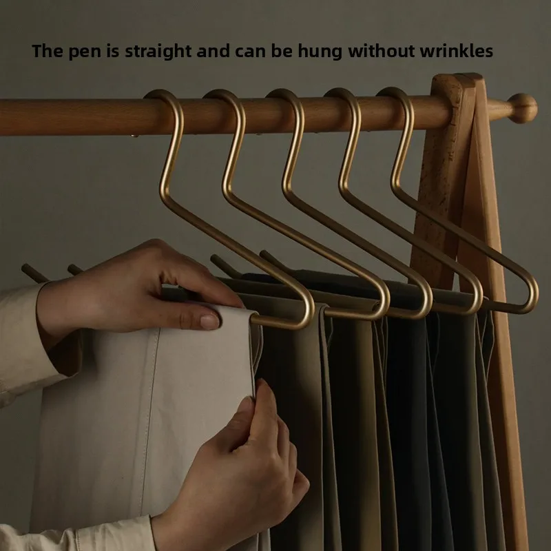 

Pants rack space aluminum alloy material thickened high-end z-word pants clip household storage multi-functional solid color 1pc