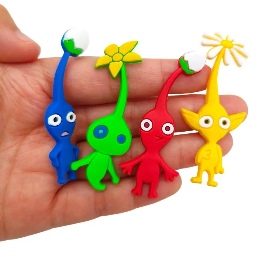 Cute Plant Creature Shoe Charms, Colorful Alien Figure PVC Decorative Charms for Clogs Sandals, DIY Shoe Ornament Accessories