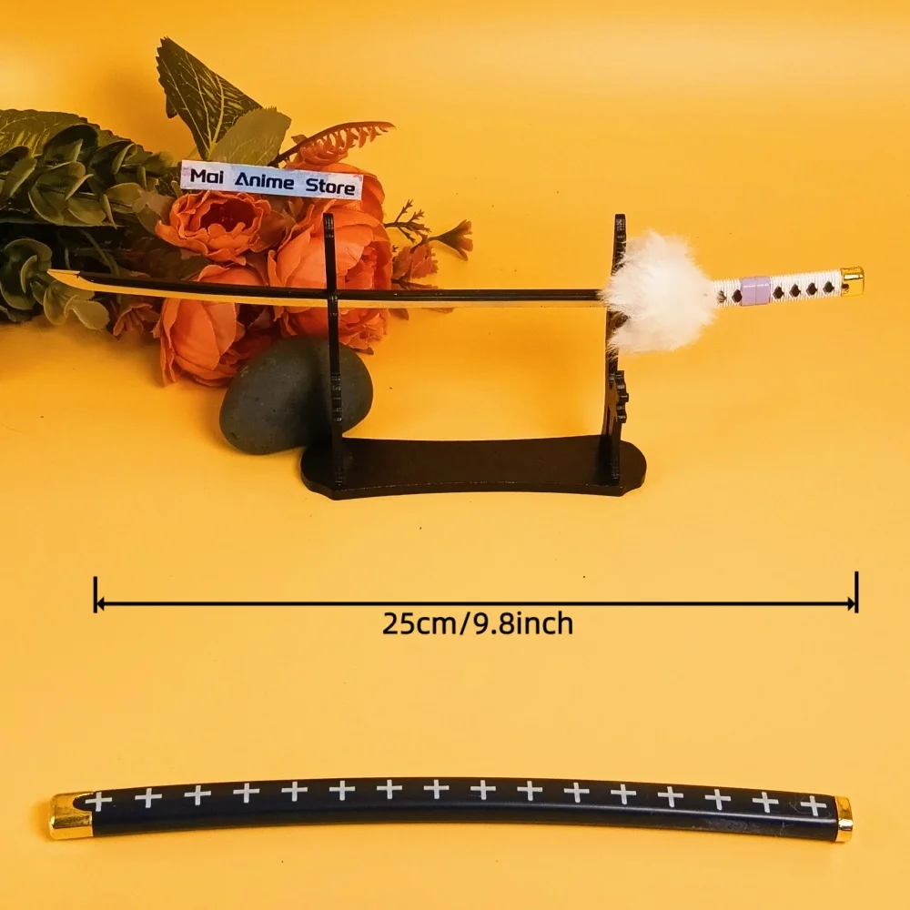 10-calowa stalowa katana Roronoa Zoro, katana w naturalnym rozmiarze, żelazny nóż ninja, oryginalna szabla samurajska, metalowy miecz anime Zoro, niedoładowana zabawka, prezent