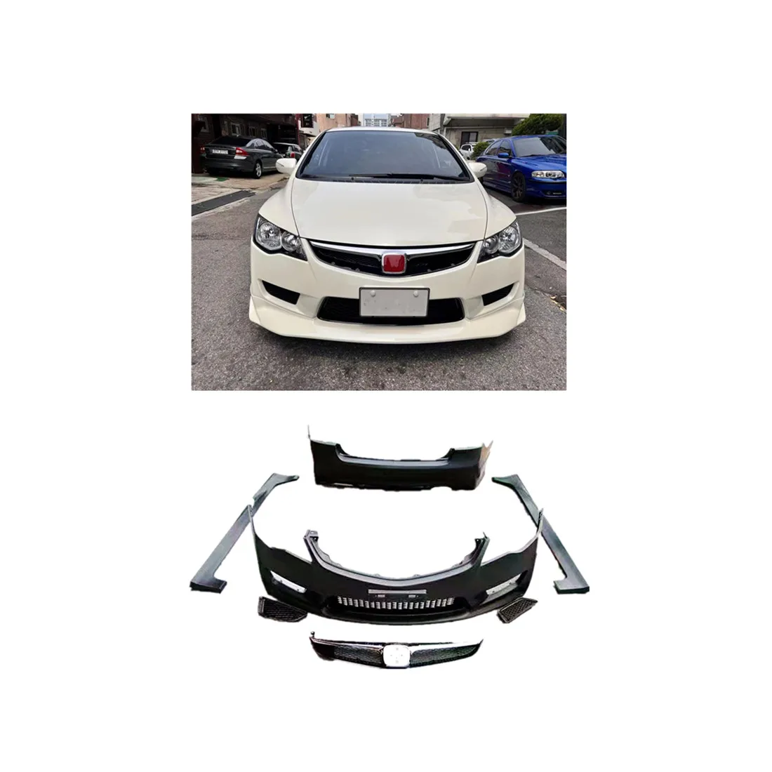 

Honda Civic Accessories Car Bumper Body Kit For Honda Civic 4dr 2006 2007 2008 Upgrade Honda Civic 2010 TypeR Body Kits