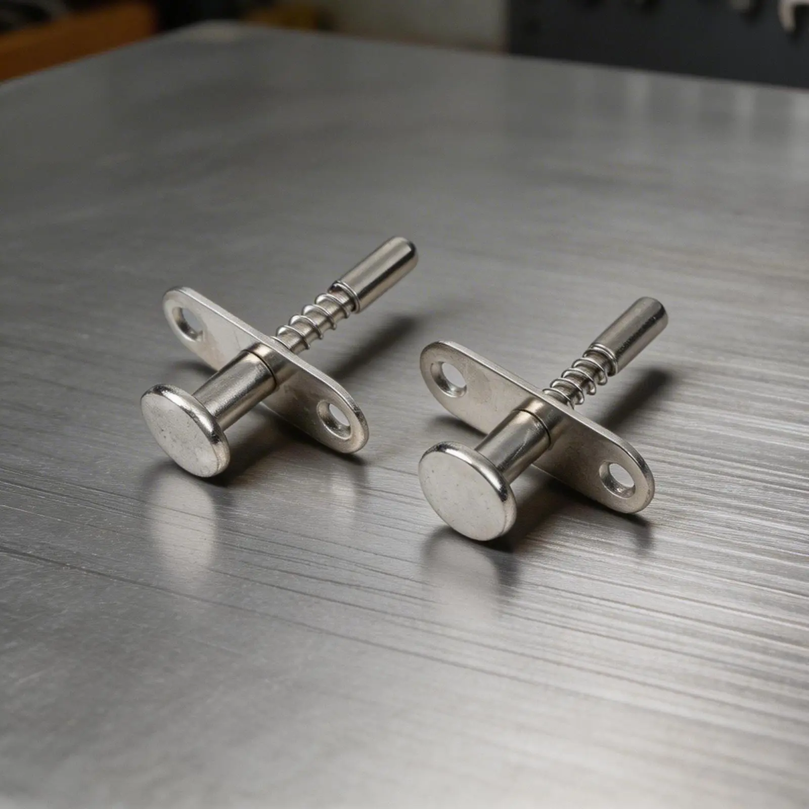 2pc Spring Plunger Latches Iron Head for Furniture Beds Cabinets with Various Length Sizes 50 55 60 65 70 85mm