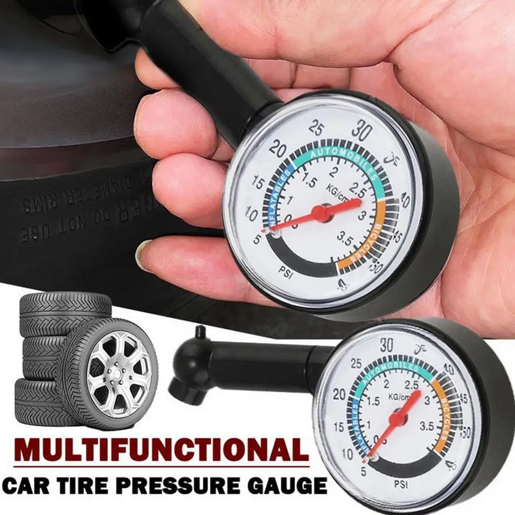 High-precision Tire Pressure Gauge Dial Tire Gauge Metal Air Pressure Truck Auto Car Bicycle Tester Meter Car Accessories