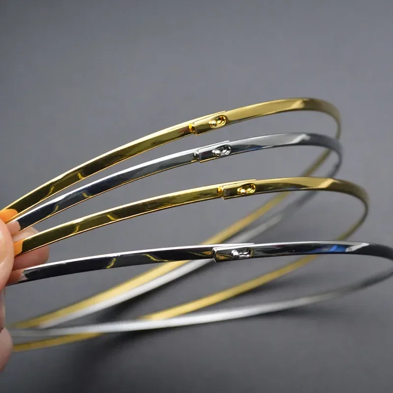 Gold Plating Color Metal Round Circle Necklace Choker Parts Necklet Chains Jewelry Findings 20pc/Lot