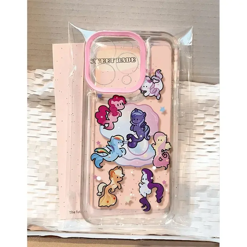 Cute My Little Pony Cartoon Creative Phone Case For iPhone 16 15 14 13 12 11 Pro Max XR XS MAX 7 8 Plus Y2K Friendship Cover