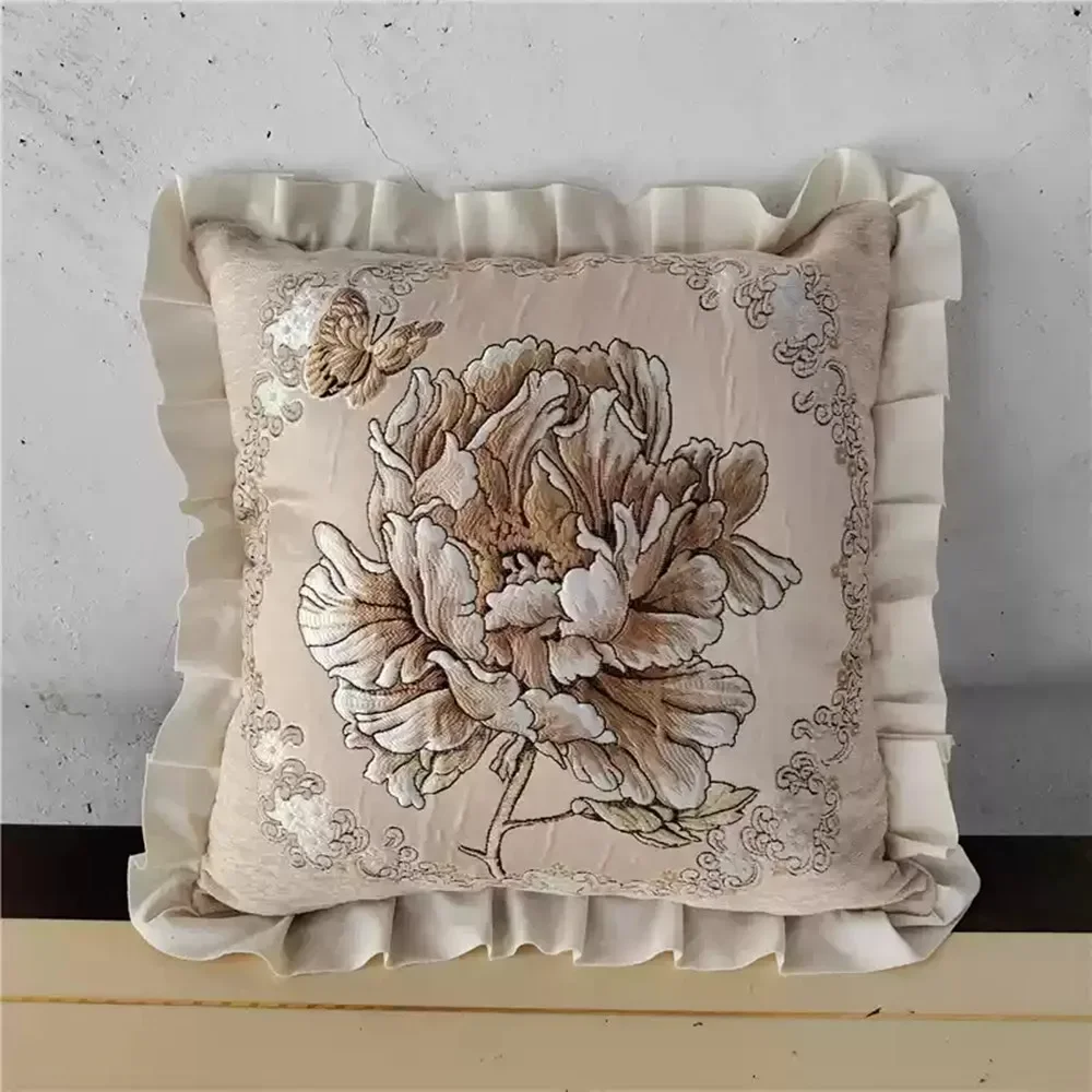 

Chenille Jacquard Nap Pillow Living Room Sofa Cushions Bedside Pillow Cozy Sleeping Neck Throw Pillow For Home Sofa Bed Car 0