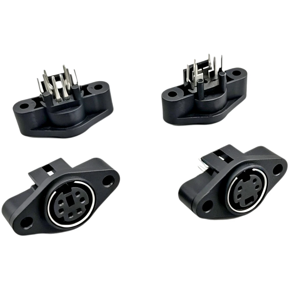 2/5PCS/Lot Mini PS2 DIN Jack Connector 6Pin 4Pin MDC/S Terminal Socket With Fixed Hole For Mouse Keyboard