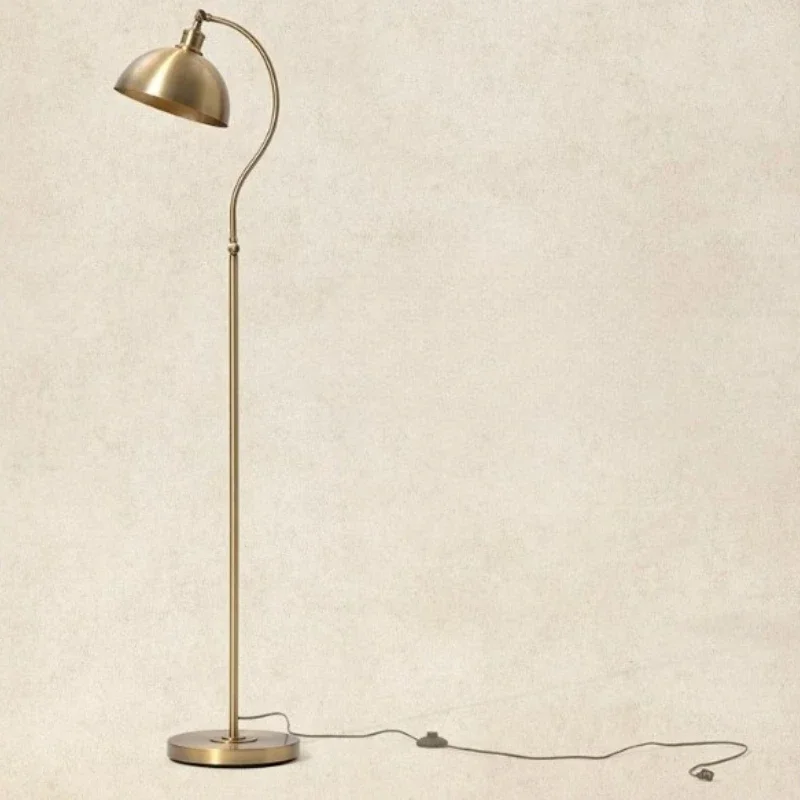 

American classic gold brushed floor lamp adjustable