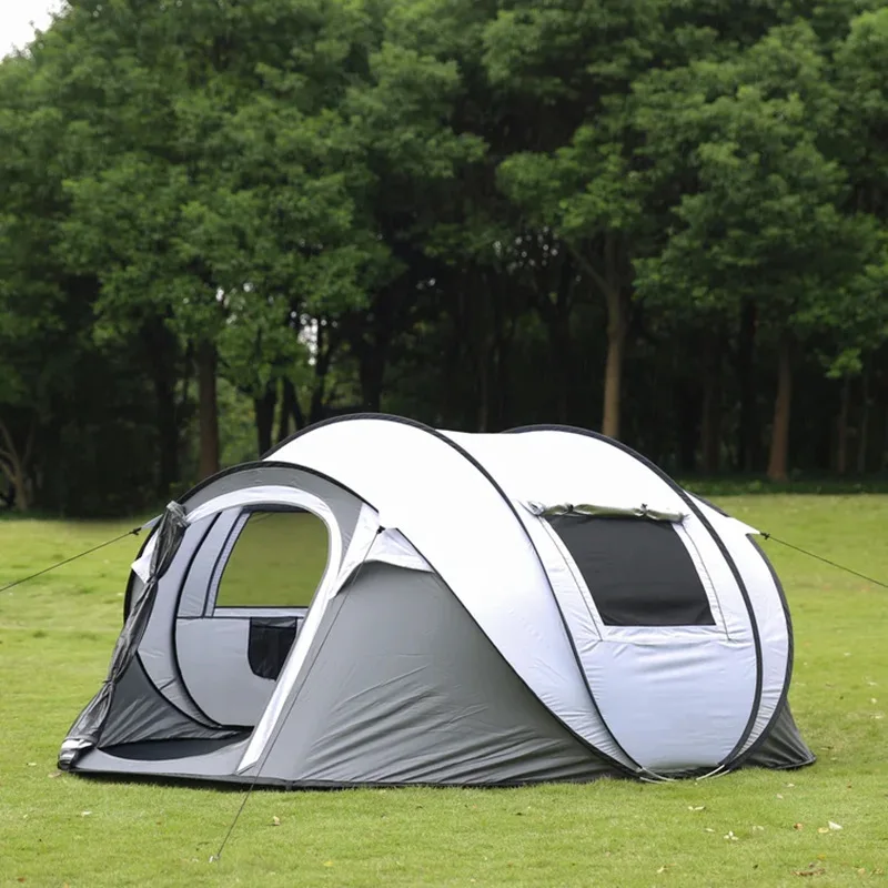 Large Space Waterproof Windproof Quick Open Fast Throw Outdoor Camping Tourist Park 5-8Persons Automatic Tent