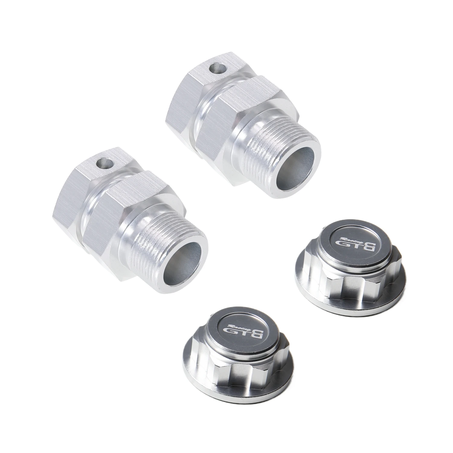 GTBRacing CNC Aluminum Wheel Hub Front / Rear Extended Axles with Nuts for 1/5 RC Car HPI km rv Baja 5b