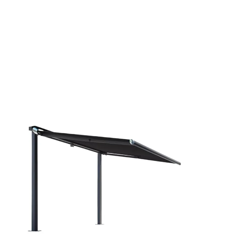 

Double open sunshade telescopic canopy, electric balcony cafe outdoor mobile unilateral column parking shed