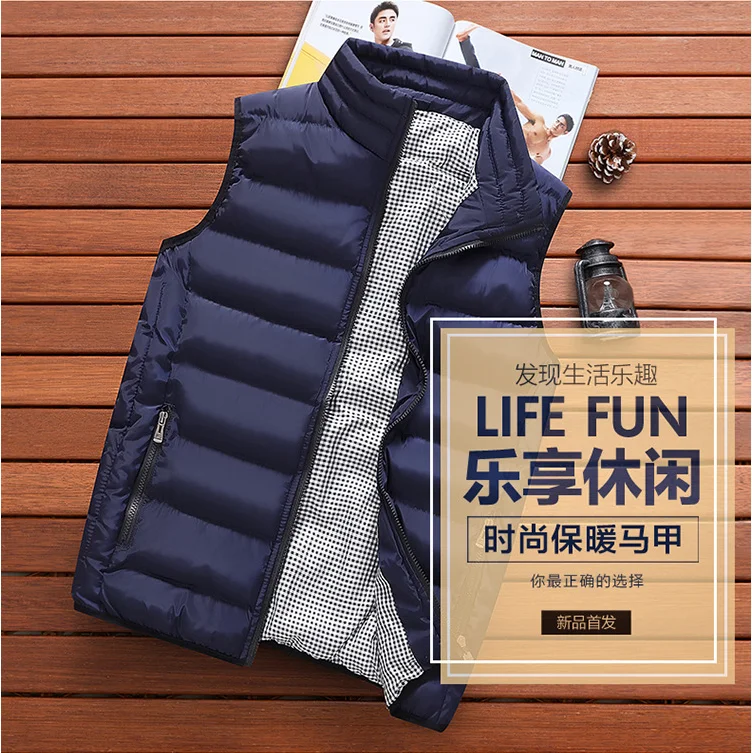 

Осенние мужские жилеты, зимняя теплая куртка без рукавов высокого качества, армейский жилет, мужской жилет, модные повседневные мужские пальто