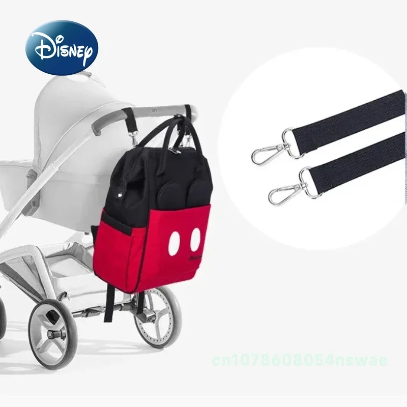 Nueva bolsa de pañales de Mickey de Disney, mochila de marca de lujo para bebé, bolsa de pañales para bebé de dibujos animados, mochila de alta calidad y gran capacidad