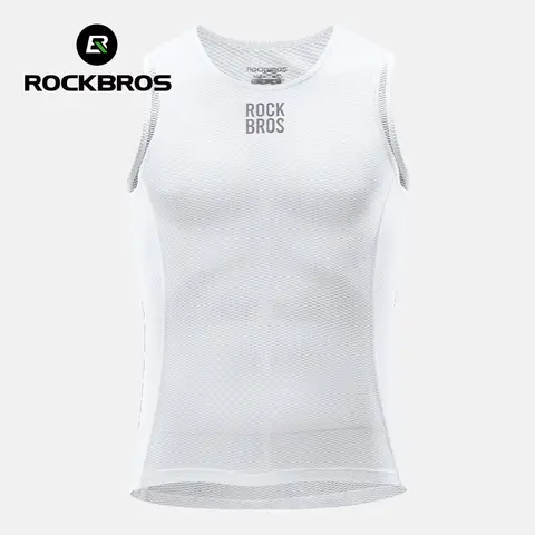 ROCKBROS 사이클링 조끼 MTB 저지 통기성 남성용 민소매 짧은 러닝 체육관 메쉬 통기성 자전거 의류 민소매