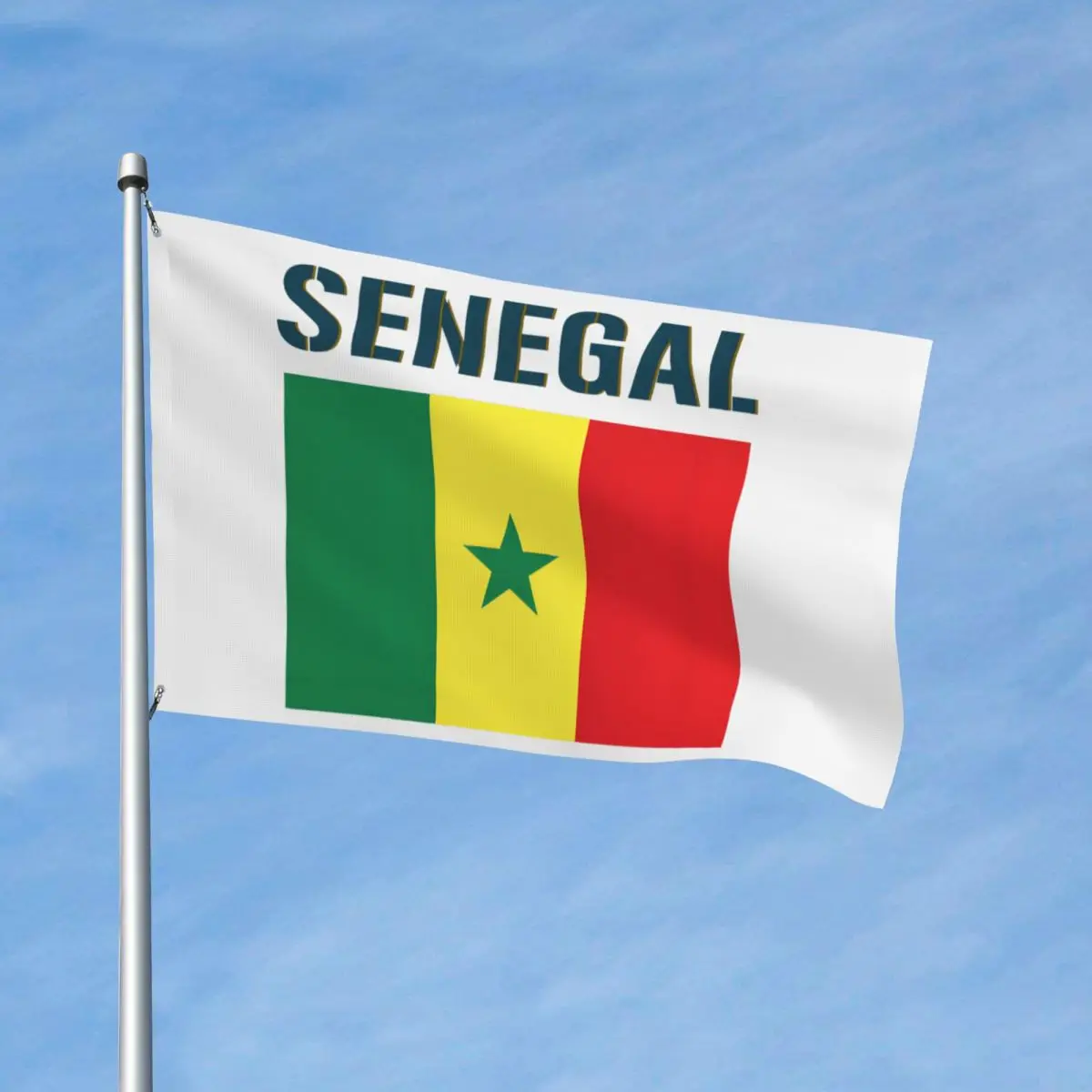 Senegal Flag Flag Hanging Polyeste Banner For Living Room Dorm Party Decor 90X150cm Quality Flags