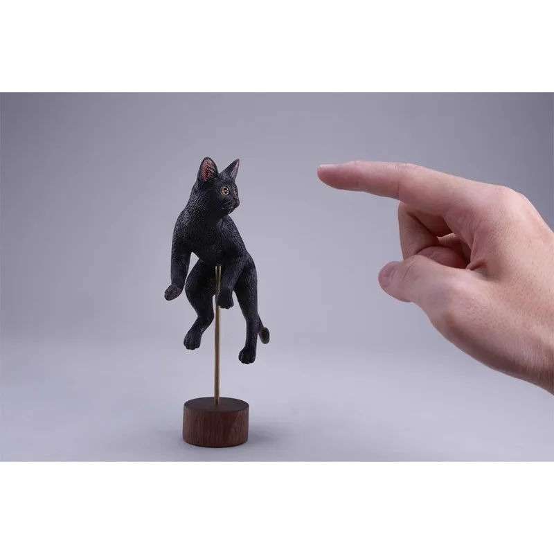 【2025年第4四半期】JXK 1/6スケール 水泳ポーズ 猫 黒皮子猫 動物彫刻モデル 12インチアクションフィギュアボディドールアクセサリー用