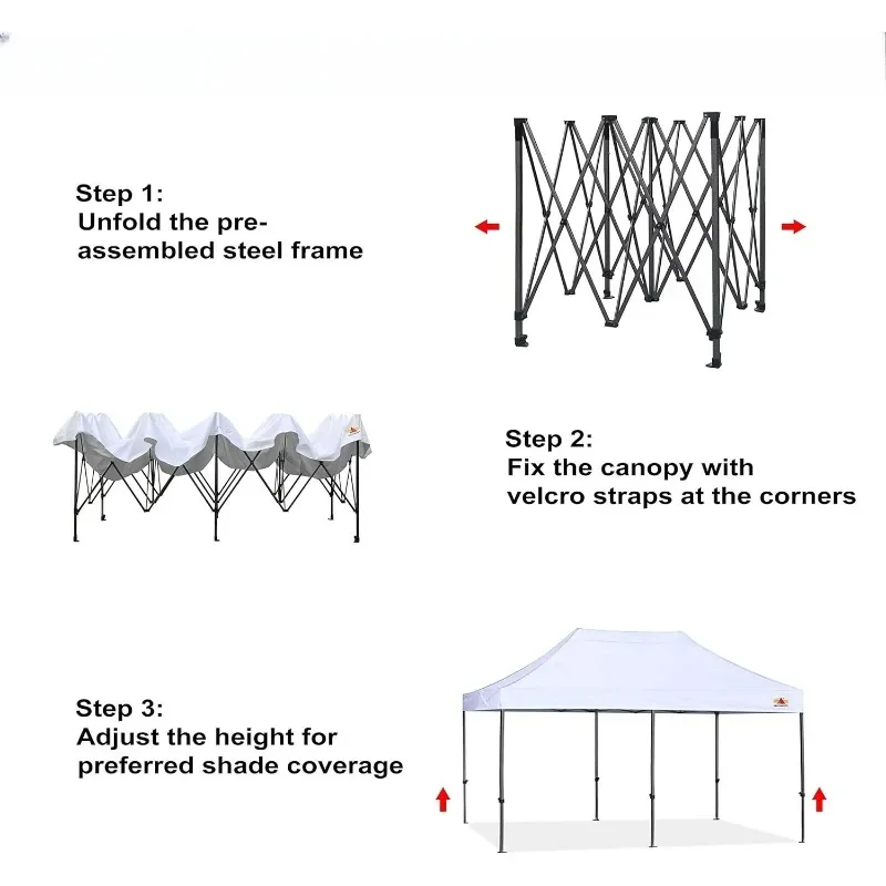 Commercial Tent with  Removable Sidewalls Stakes  Patio Outdoor