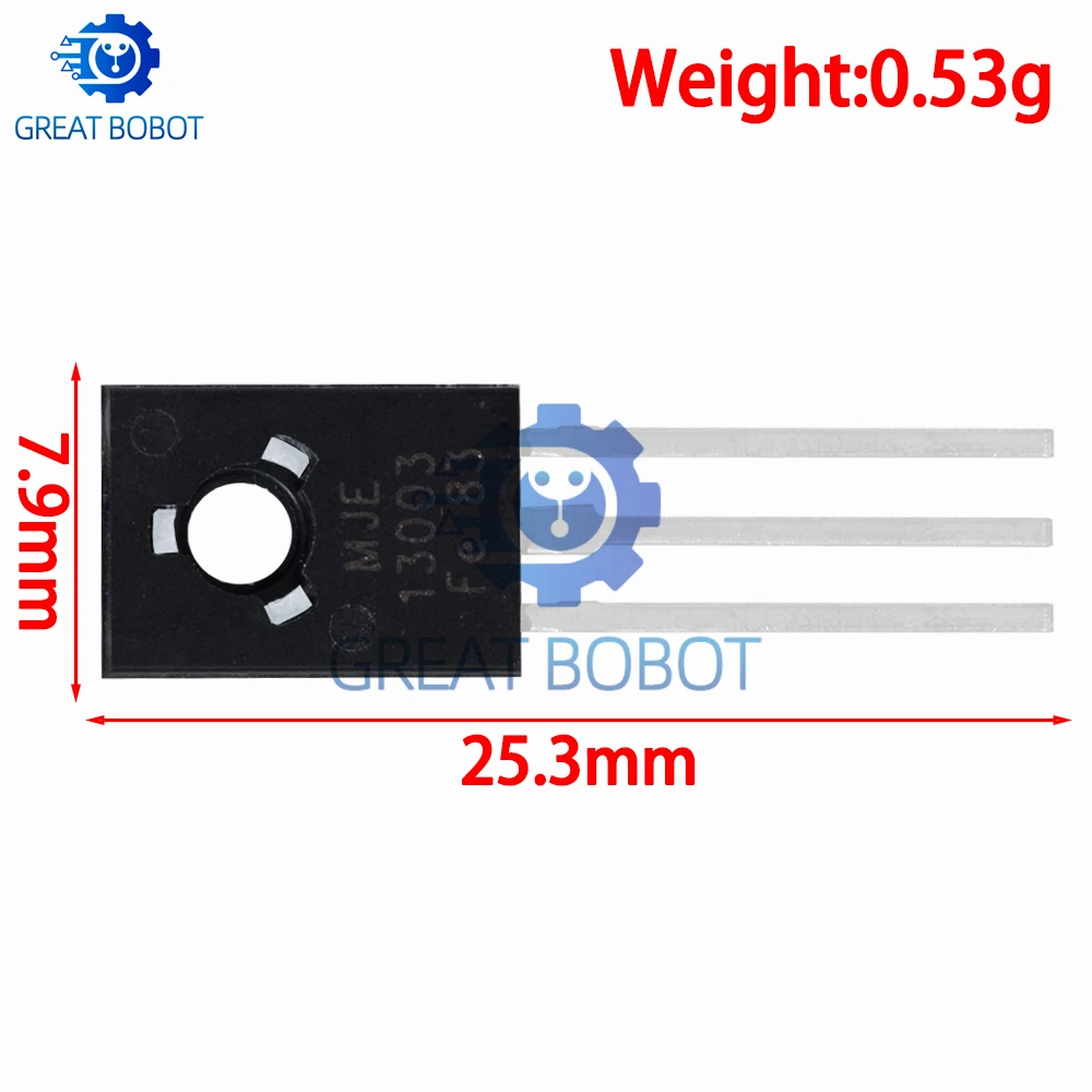 10PCS MJE13003/E13003/E13003-2 Transistor (TO-126) - New Original for Switching Power Supply Projects