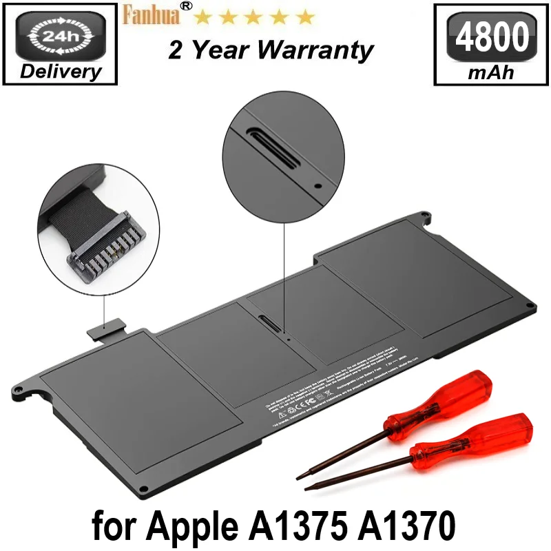 

A1375 Replacement Battery for MacBook Air 11 inch (Late 2010 A1370 ONLY) A1375 Battery for 11-inch MacBook Air 2010 7.3V 35W