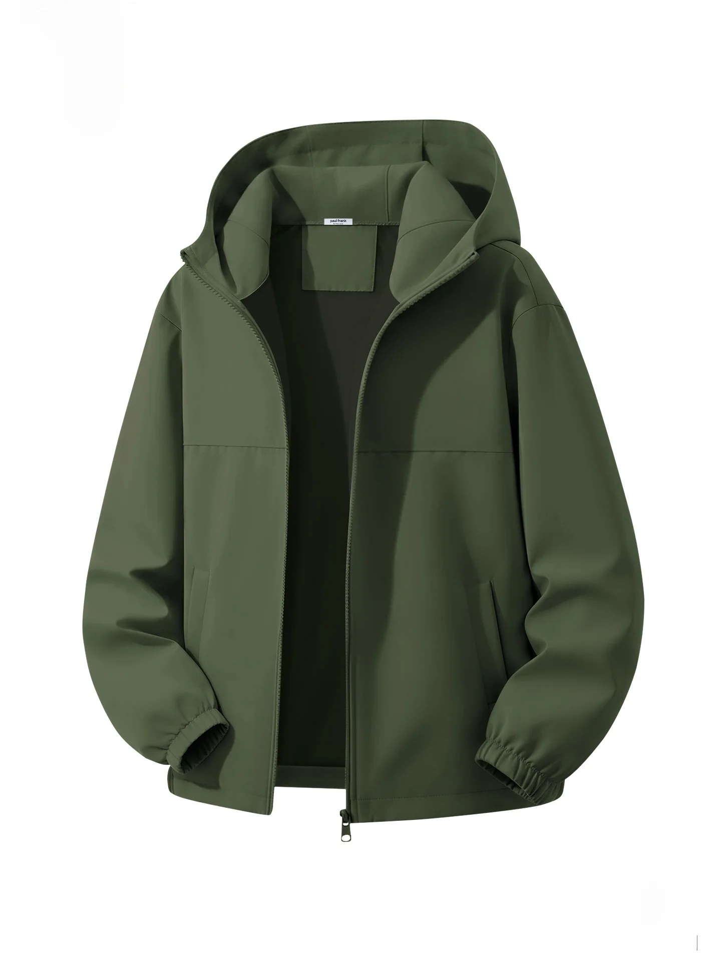 

Monkey Hooded Jaet Men's Outdoor Spring Autumn Color Workwear Coat Casual Sle Stand Fit Polyester Fiber