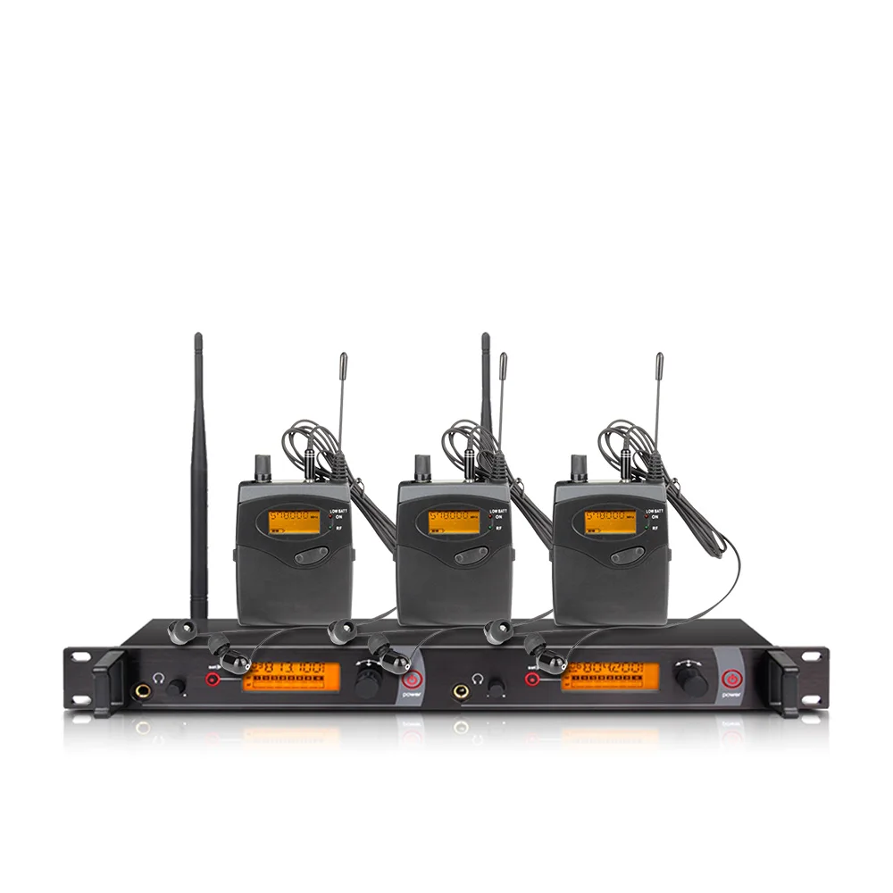 SM-2050 Professional In-Ear Monitor System 2-Channel Multi-Bodypack Monitor with In-Ear Wireless Monitor for Stage Dedicated