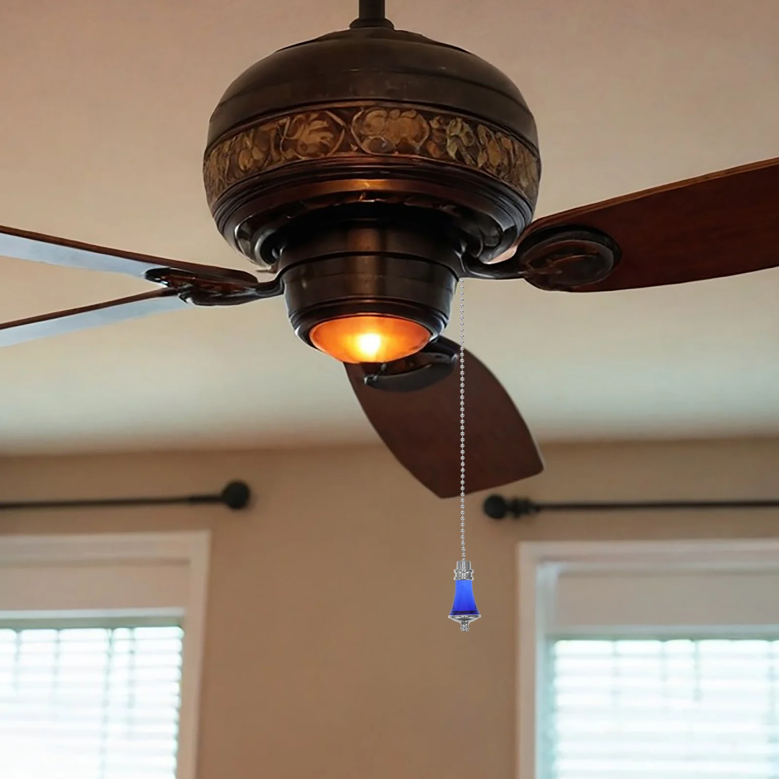 

Vintage Glass Pendant Crystal Ball Pull Chain Ceiling Fan Chain Extension Decorative Fan Pulls Light Fixture Crystal