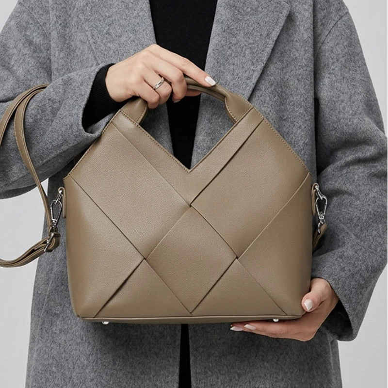 European American Style Woven Bag Large Capacity Commuter Tote Bag Factory Wholesale Women Handbag