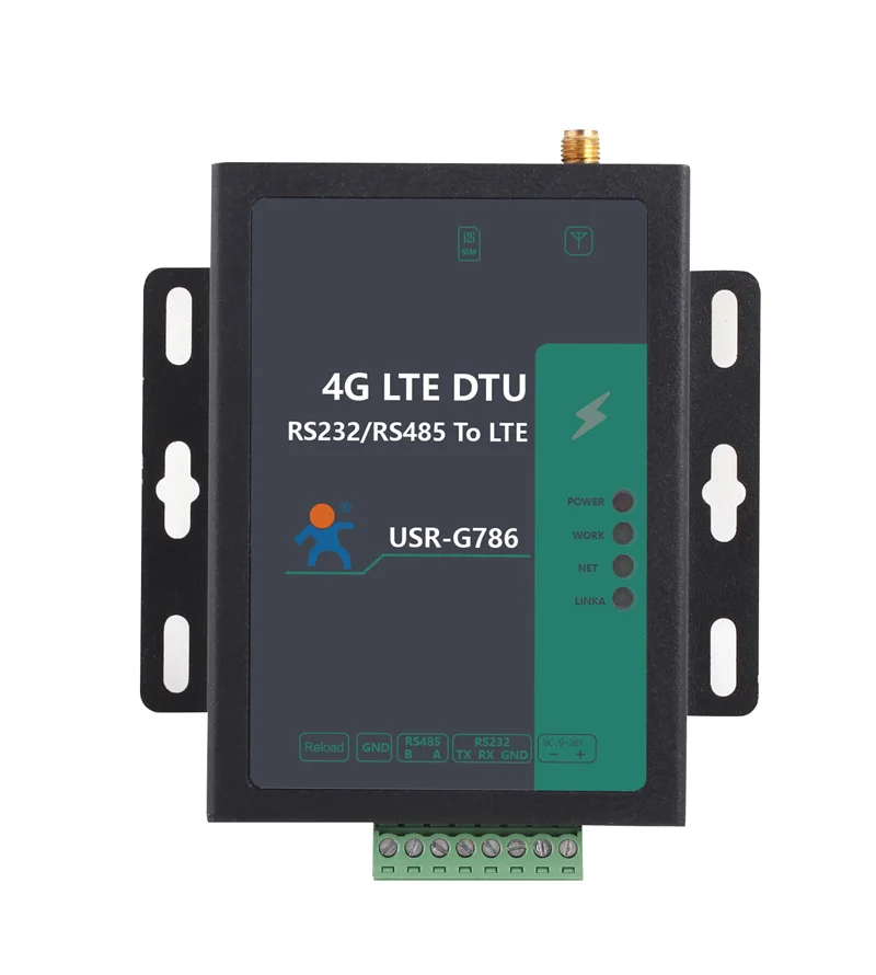 Industrial 4G LTE DTU USR-G786 Serial Port RS232 RS485 To 4G LTE Server Converter IOT Device