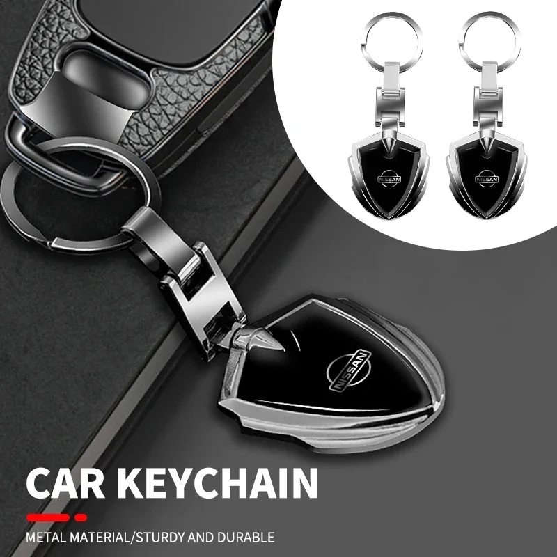 3D Metal Car Styling Keychain Key Chain Ring Key Holder For Nissan J10 J11 Trail Tiida Juke Teana Pulsar Altima Car Accessories