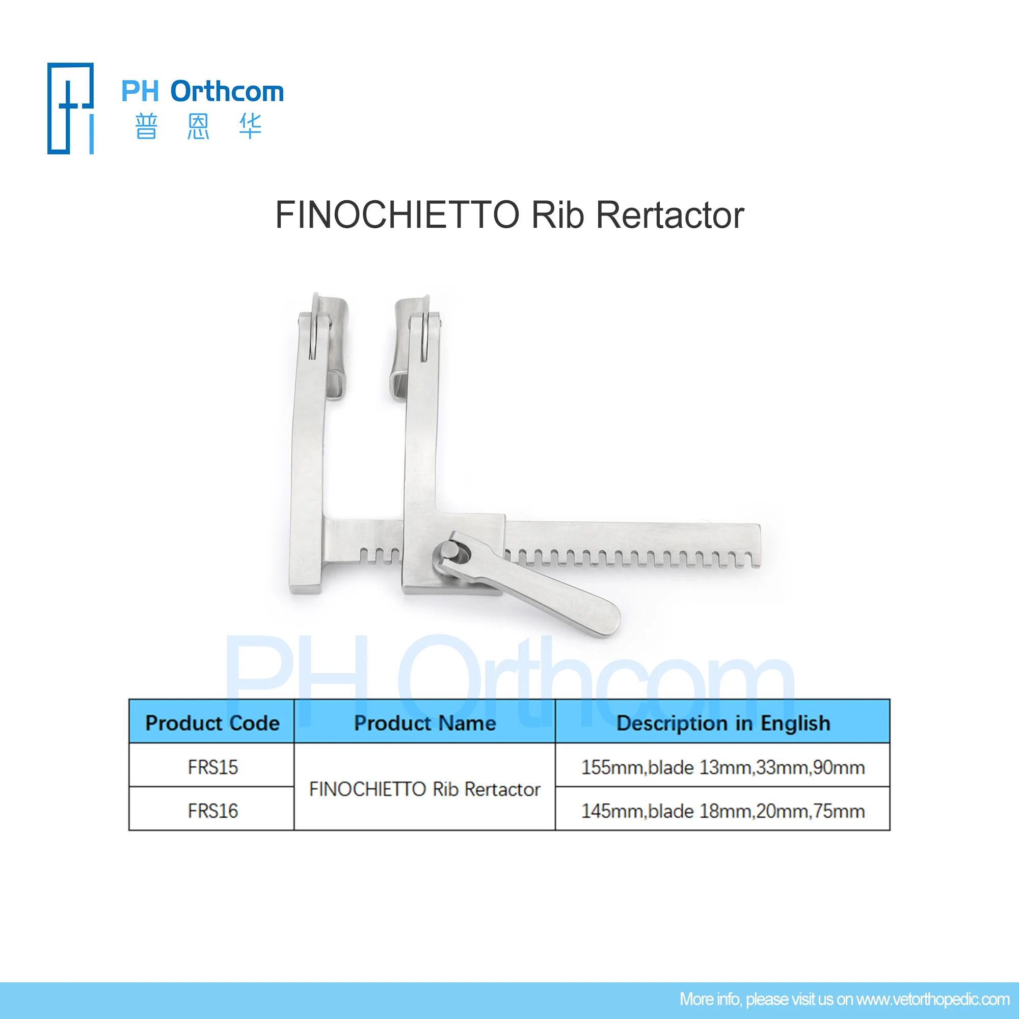 Finochietto-リブ付きの整形外科用手術装置,医療機器