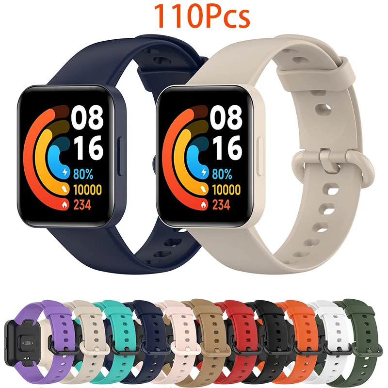 110Pcs Silicone Strap for Redmi Watch 2 Sport Smart Watch Original Comfortable Wristband Watch 2 Accessory Bracelet