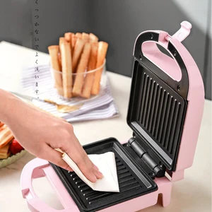 Hersteller von tragbarem elektrischem Sandwich, multifunktionaler Maschine zu Hause, Frühstücksmaschine, Waffelbackpfanne, rosa Topf, Rot, Rot 12 Hauptverkaufs -Sandwichira -Waffel - №7