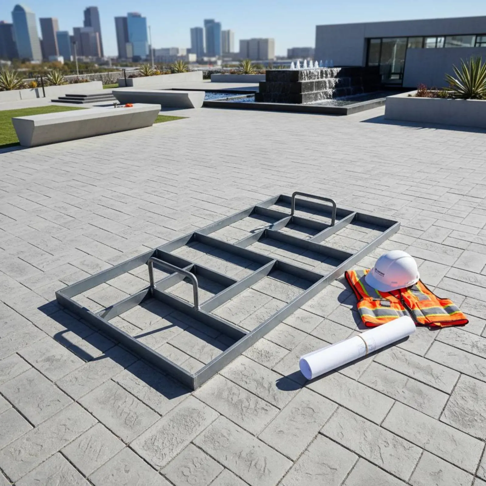 

Stamped Pavement Mold Reusable Steel Concrete Mold Paving Stamp Easy to Use Outdoor Building Long-Lasting for Contractors