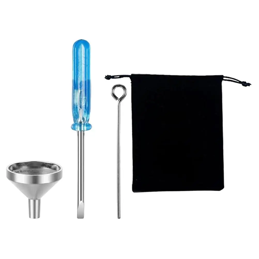 Mini Urn Funnel Filling Kit Stainless Steel Plastic Tools for Cremation Jewelry Pendant Necklace Ashes Small Locket Supplies