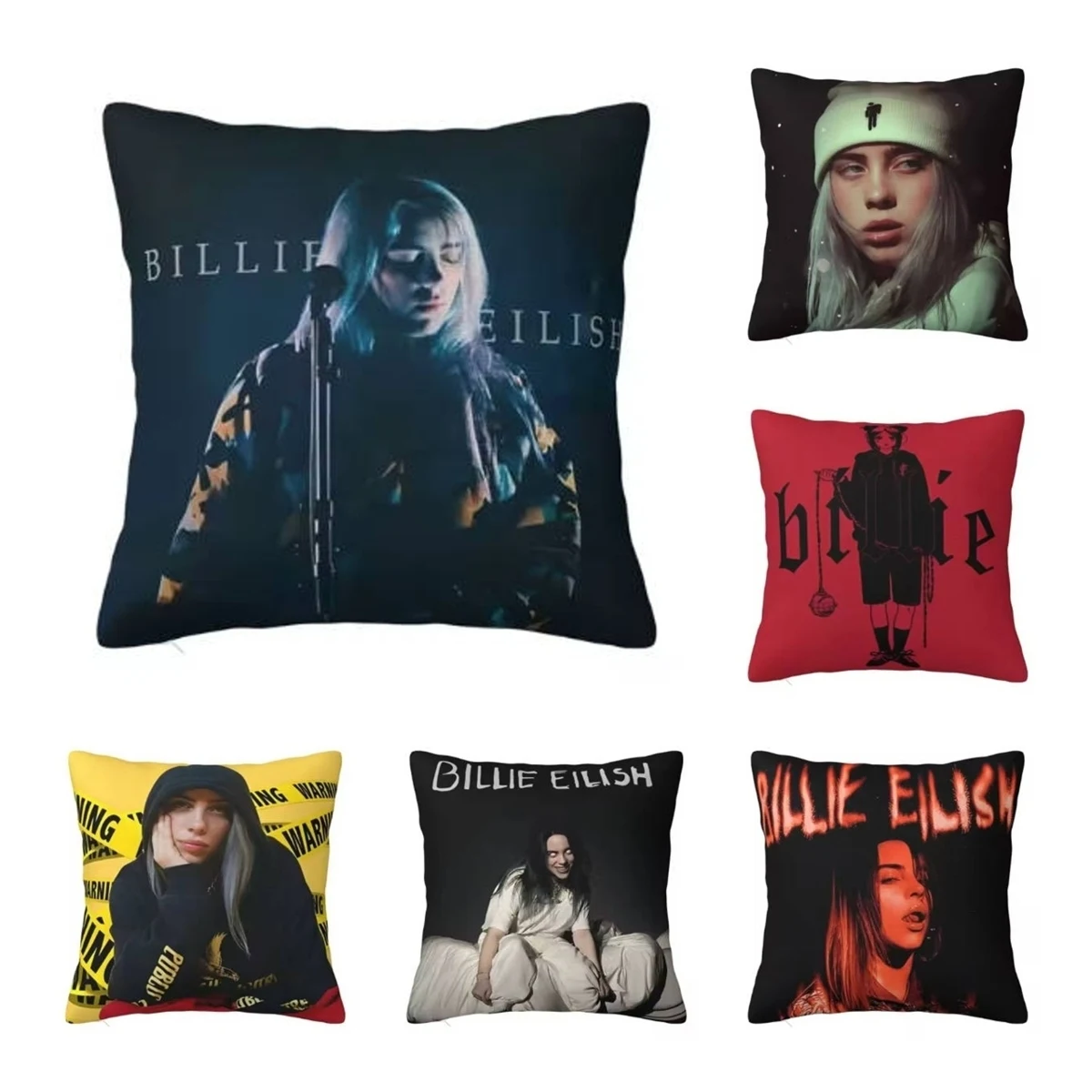 Famous Singer B-Billie Singer Pillowcase Polyester Cushion Cover Decorative Throw Pillow Case Cover Bed Wholesale 45*45cm