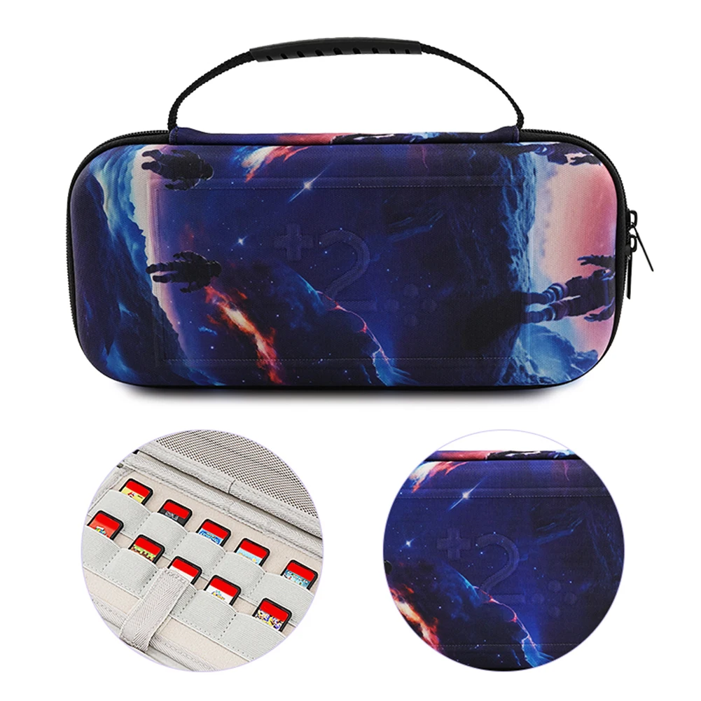 

Портативный дорожный органайзер с космическим принтом, ударопрочная сумка для хранения консоли, защитная сумка-клатч для улицы, органайзер для NS2