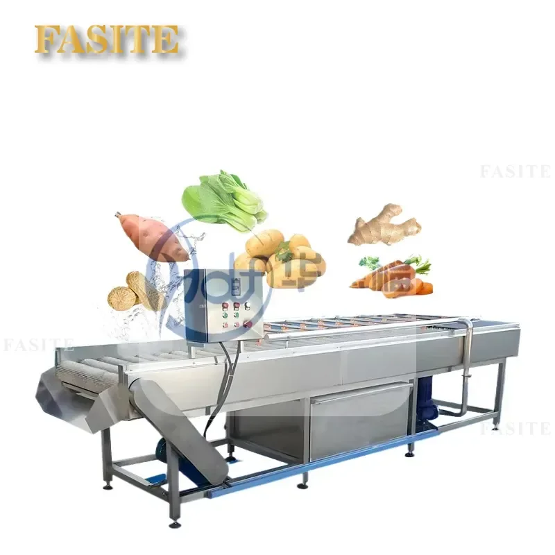 For Potato Ginger Taro Peeling Machine Stainless Steel Wool Roller Cleaner Central Kitchen Processing Production Line
