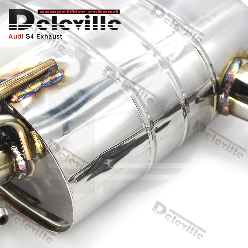 Audi S4 2013-2021 Valvetronic 배기 머플러 배기 시스템 용 304 스테인레스 스틸 배기 파이프