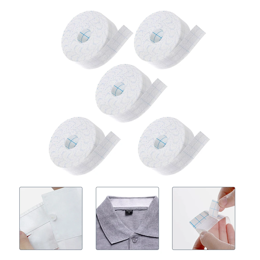 

5pcs Hat Sweat Liners Non-Woven Breathable Collar Protectors For Shirts T-Shirts Caps Baseball Hats