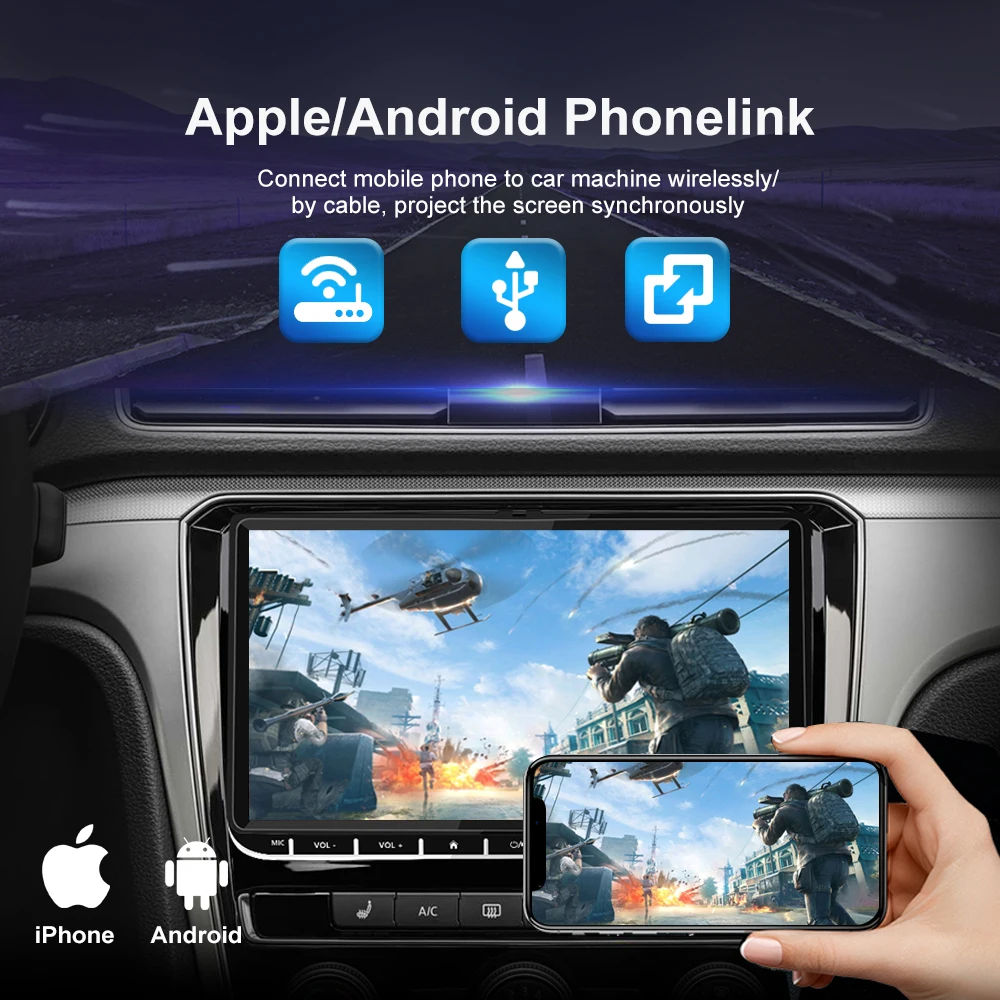 STLFFor VW Tiguan 2008-2016 لاسلكي Carplay 4 + 64G راديو السيارة السيارات أندرويد 13 نظام تحديد المواقع فيديو مشغل ديفيدي للسيارة