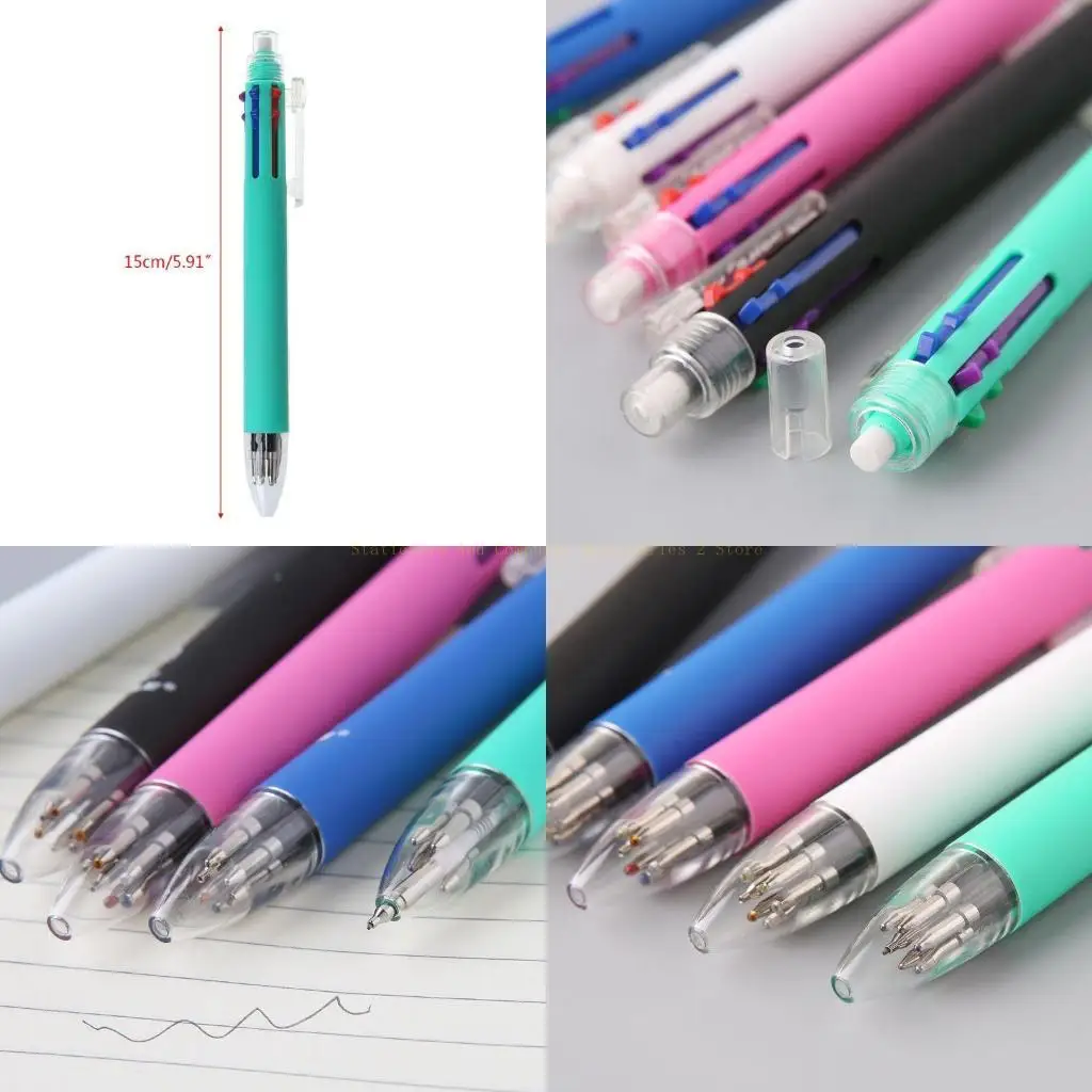 0.7mm 5 Colors In Retractable Ballpoint Pens Mechanical Pencil Smooth Writin