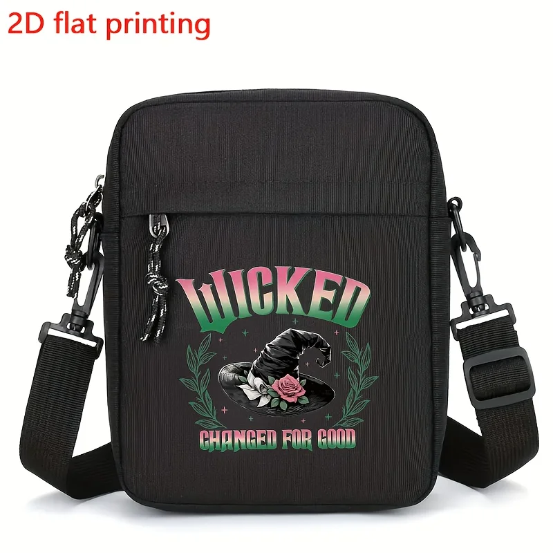 

Wicked Musical Crossbody Bag Women Men Vintage Shoulder Bags High Quality Nylon Fabric Teen Messenger Bag Mini Mobile Phone Bag