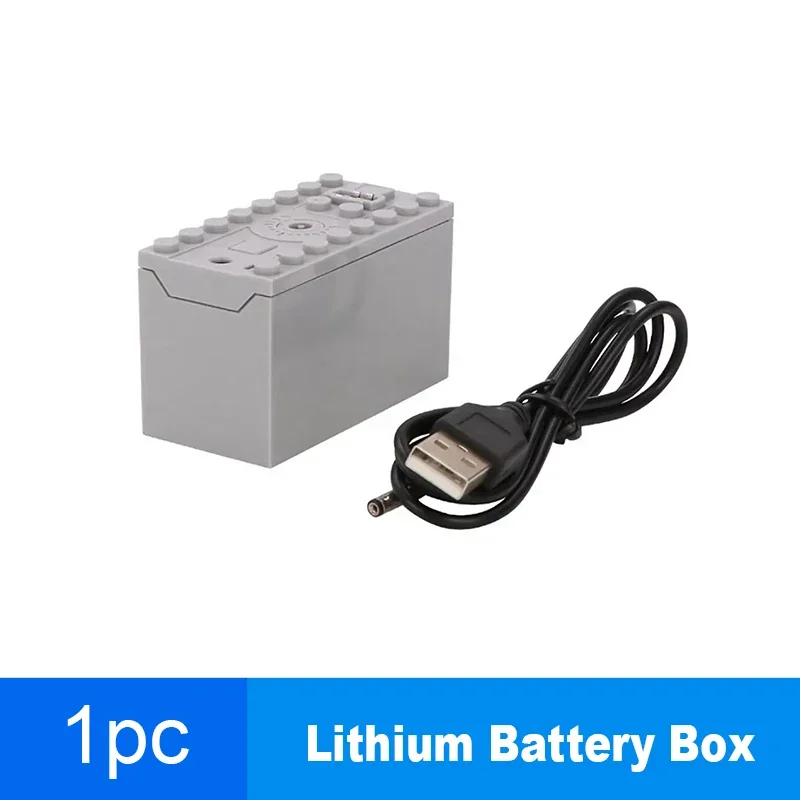 MOC wiederaufladbare AA/AAA-Batteriekasten, Multifunktions-Stromgruppe, Werkzeug, Auto, Zug, Motor, Geschwindigkeitseinstellung, Steuerung für Bausteine