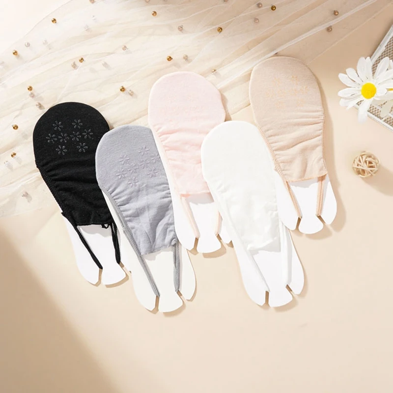 5Pairs/lot Suspenders Women Cotton Boat Socks Summer Non-slip Invisible Shallow Thin Half Sole Socks Not Drop Heel Short Socks