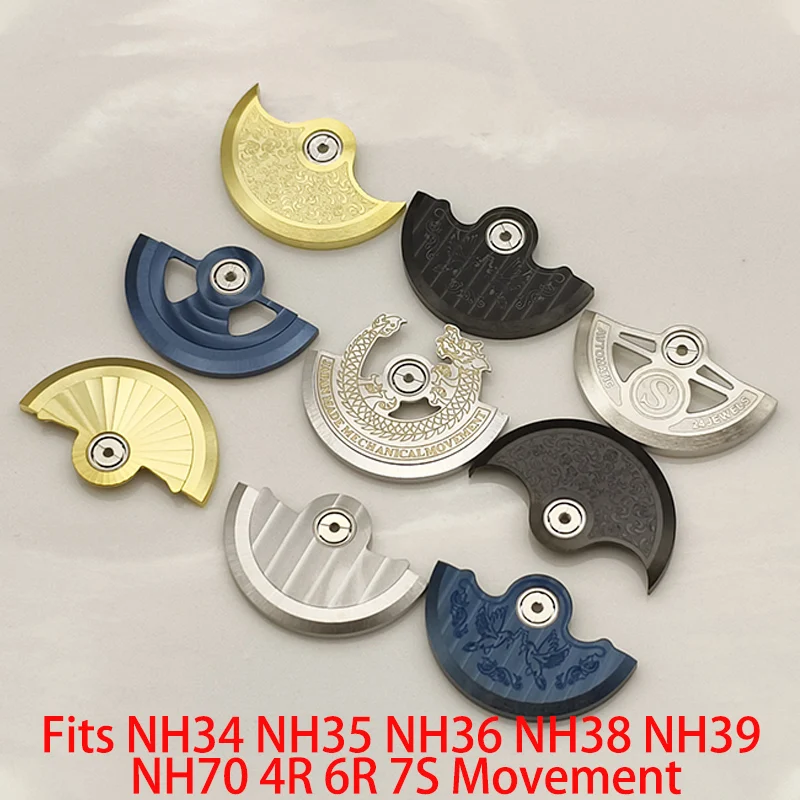 

NH35 NH36 HMovement Automatic Hammer Rotor Fits For 7S26 NH70 NH34 NH35 NH36 NH38 NH39 4R 6R Movement Men's Watch Refit Part