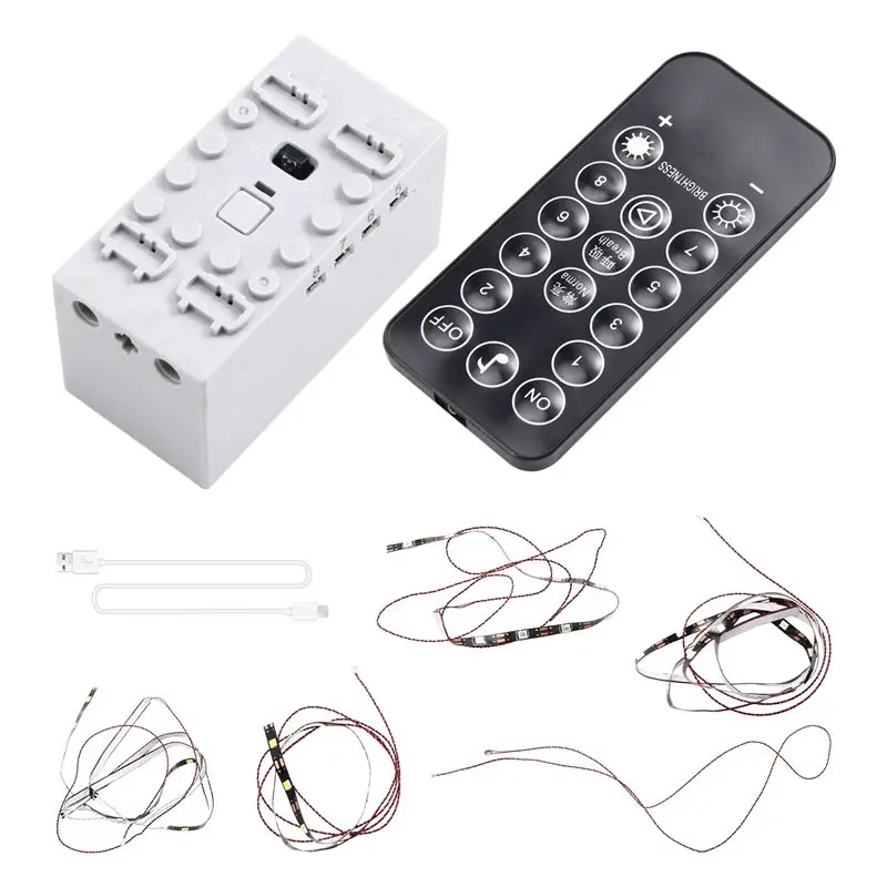 aaaf-装飾ランプ-led-ライトキット-レゴ-pac-man-アーケード-10323-用、リモート-usb-電源-diy-照明セット-モデルは含まれません