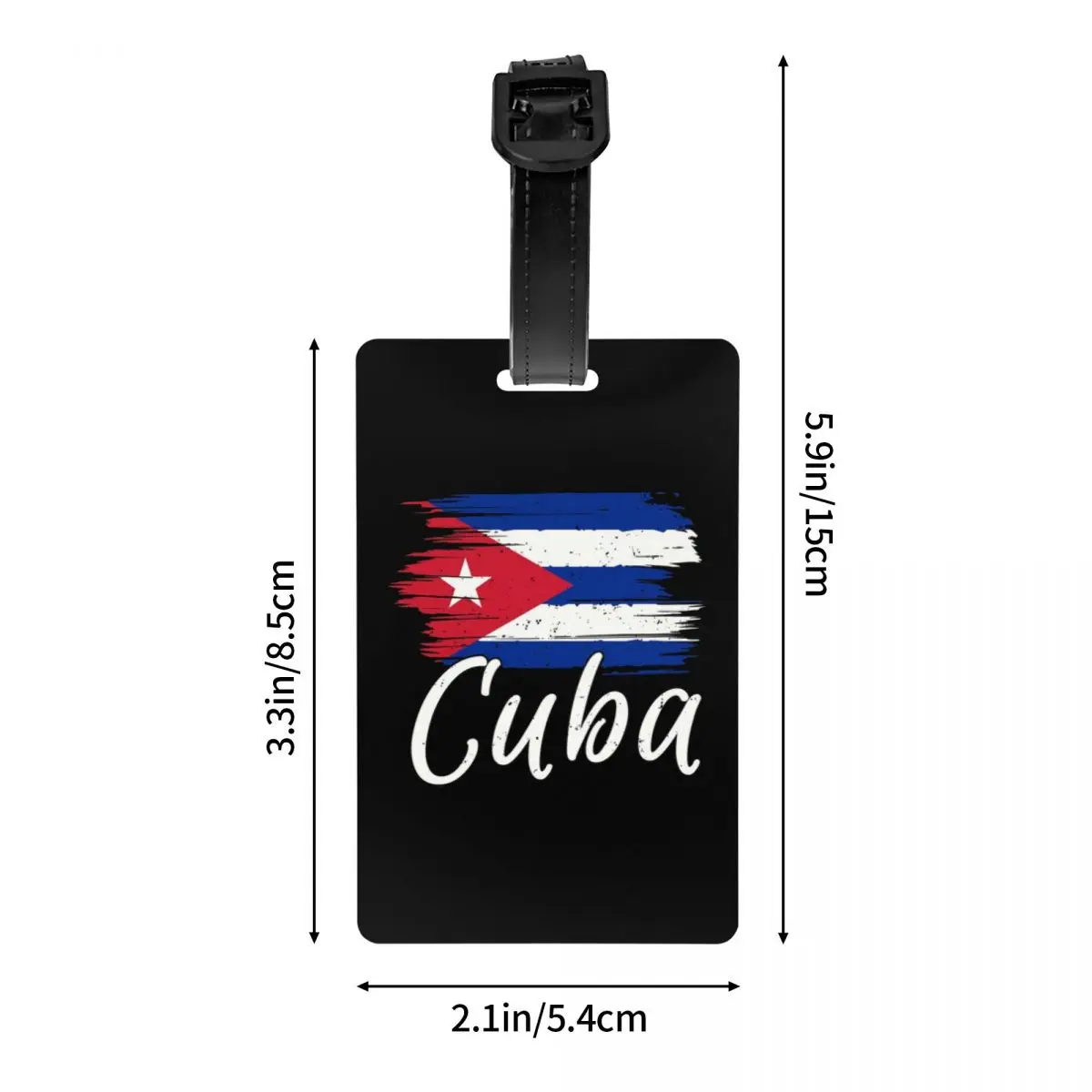 Bagagem Tag com Bandeira Espanhola, Travel Bag Labels, Mala e Bagagem Tag, Cubano Patriótico e Cubano, Proteção de Privacidade, Personalizado