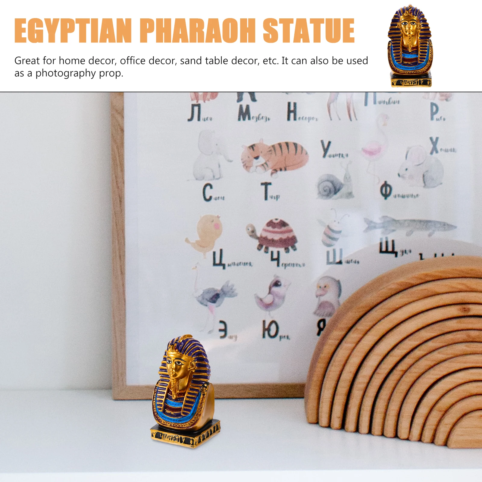

Egyptian Pharaoh Statue Pharaoh 5x4 5x9 5cm Resin Sculpture Home Decor Gift Ancient Figurine Craft Garden Art