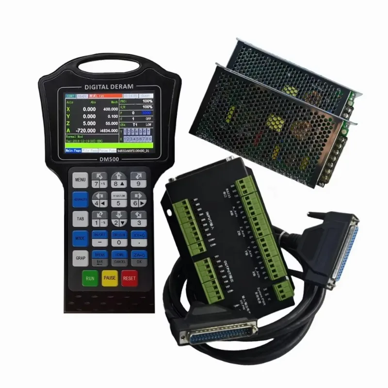 3/4 Axis Dsp Control System CNC Handheld Motion Controller Kit For Woodworking Machinery With Switching Power Supply 100W 24VDC